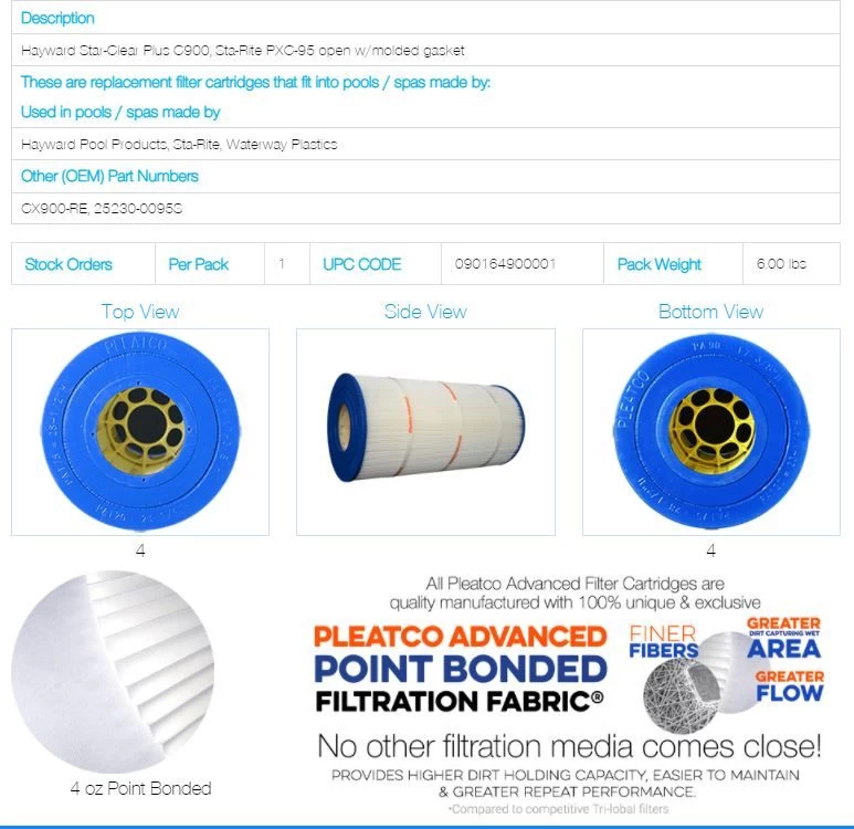 Filter Cartridge Sta Rite Posi Clear PXC-95 2 Filter Cartridge Sta Rite Posi Clear PXC-95 - Image 2