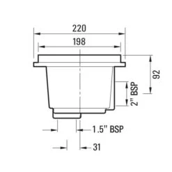 Certikin Concrete Main Drain (HD33) -Pool Perfect Shop cer hd33 2
