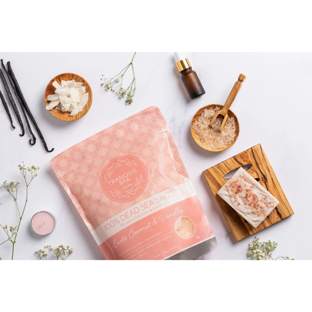 Tranquil Spa Sea Salts - Vanilla & Coconut 1kg 3 Tranquil Spa Sea Salts - Vanilla & Coconut 1kg - Image 3