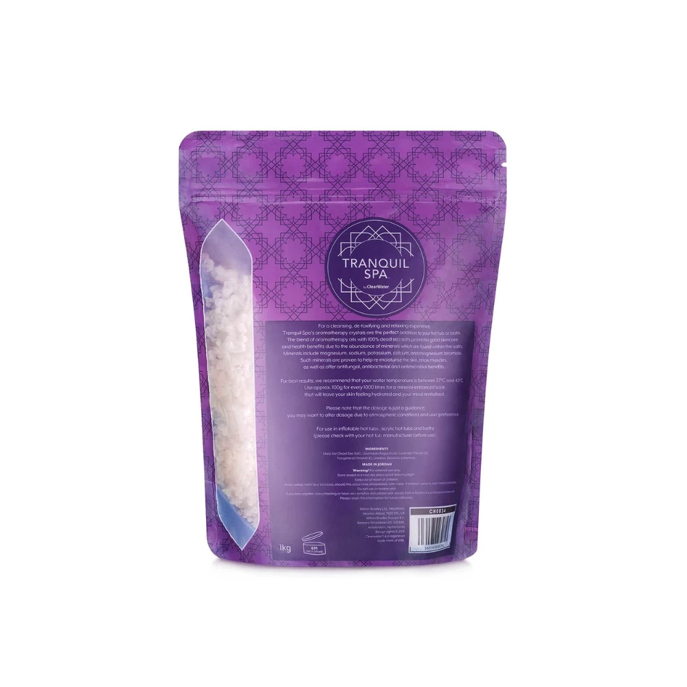 Tranquil Spa Sea Salts - Lavender 1kg 2 Tranquil Spa Sea Salts - Lavender 1kg - Image 2