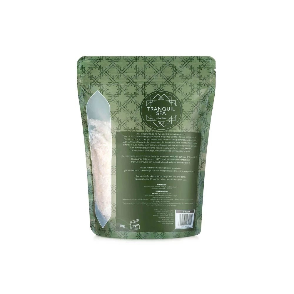 Tranquil Spa Sea Salts - Eucalyptus 1kg 2 Tranquil Spa Sea Salts - Eucalyptus 1kg - Image 2