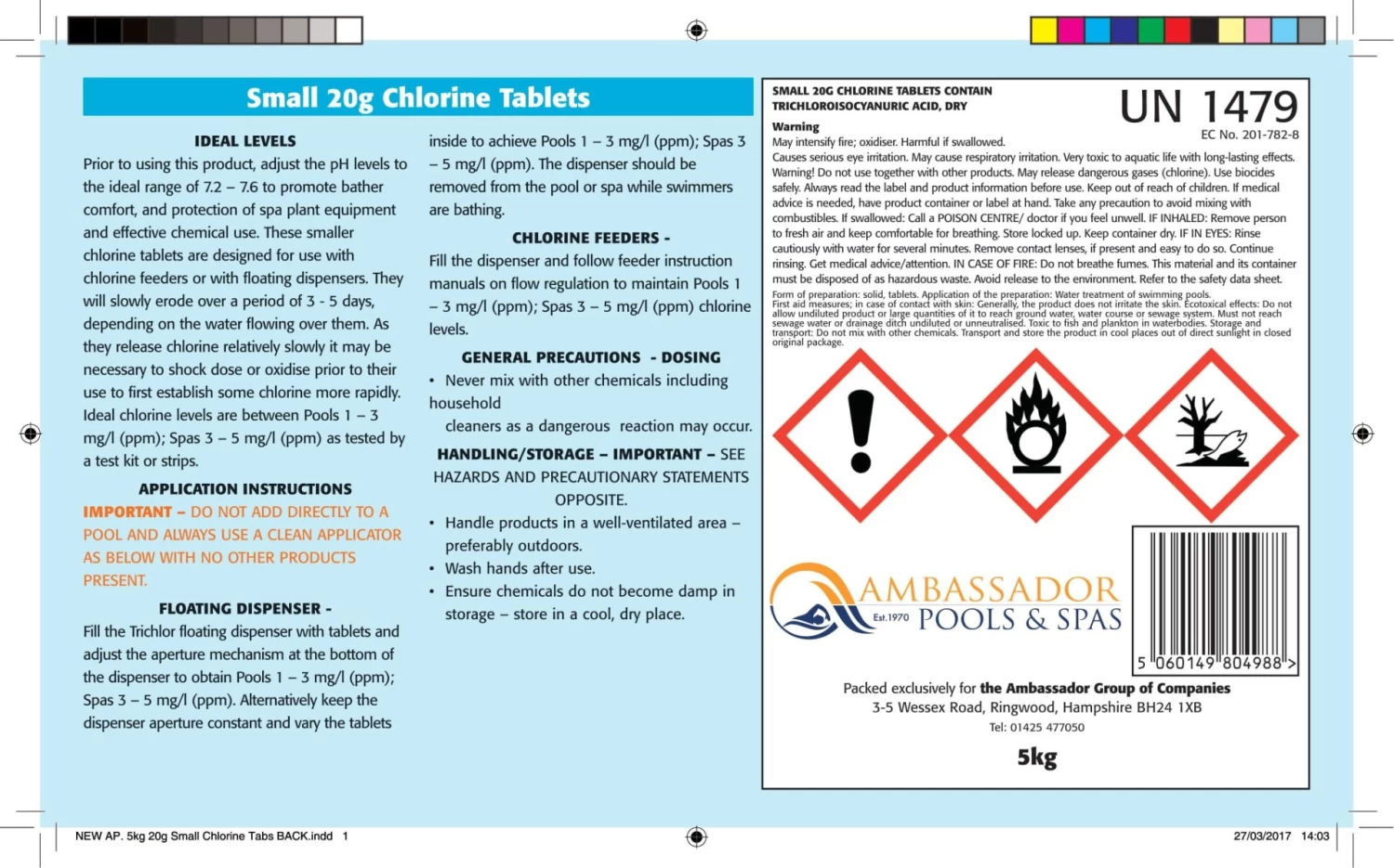 5kg 20gm Multifunctional Chlorine Tablets 2 5kg 20gm Multifunctional Chlorine Tablets - Image 2