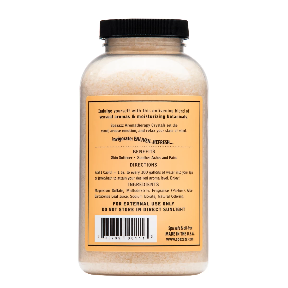 Spazazz Escape Spa & Bath Crystals -Grapefruit Orange 22oz 2 Spazazz Escape Spa & Bath Crystals -Grapefruit Orange 22oz - Image 2