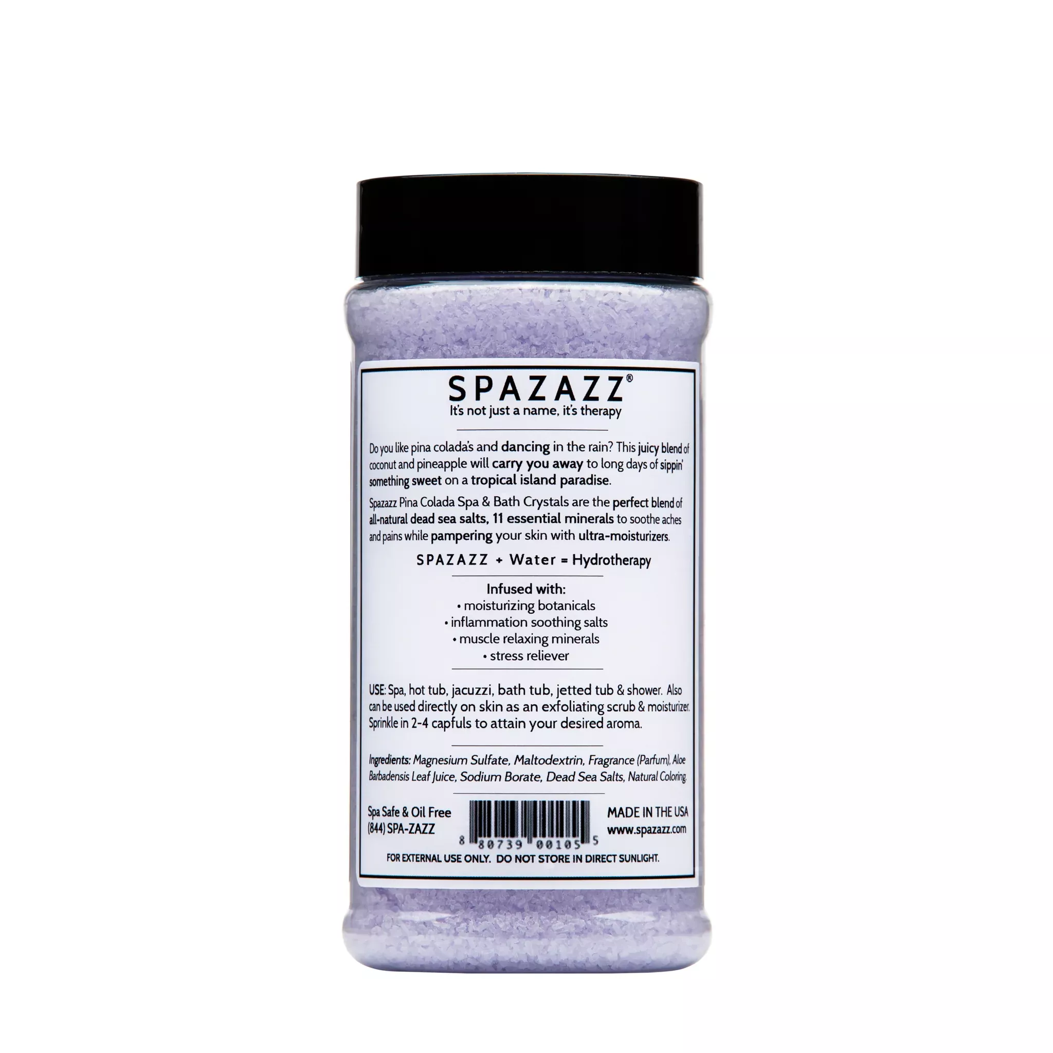 Spazazz Spa & Bath Crystals - Piña Colada 17oz 2 Spazazz Spa & Bath Crystals - Piña Colada 17oz - Image 2