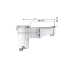 Weltico A800 Skimmer - Liner/Concrete -Pool Perfect Shop wel 250 0069 1 min